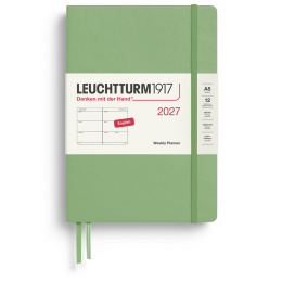Kalender Weekly Planner 2027 A5 Sage in der Gruppe Papier & Blöcke / Kalender und Terminkalender / 12 Monate Tageskalender bei Pen Store (137490)