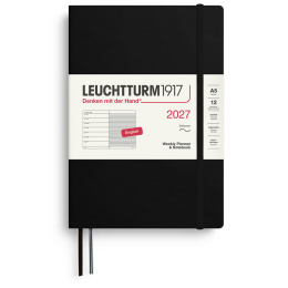 Kalender Weekly Planner & Notebook 2027 A5 Soft Cover Black in der Gruppe Papier & Blöcke / Kalender und Terminkalender / 12 Monate Tageskalender bei Pen Store (137493)