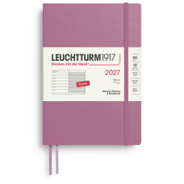 Kalender Weekly Planner & Notebook 2027 A5 Soft Cover Dusty Rose in der Gruppe Papier & Blöcke / Kalender und Terminkalender / 12 Monate Tageskalender bei Pen Store (137495)