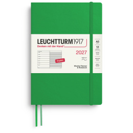 Kalender Weekly Planner & Notebook 2027 A5 Soft Cover Spring Leaf in der Gruppe Papier & Blöcke / Kalender und Terminkalender / 12 Monate Tageskalender bei Pen Store (137501)