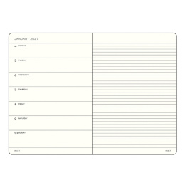 Kalender Weekly Planner & Notebook 2027 A5 Soft Cover Navy in der Gruppe Papier & Blöcke / Kalender und Terminkalender / 12 Monate Tageskalender bei Pen Store (137504)