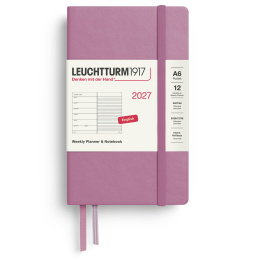 Kalender Weekly Planner & Notebook 2027 A6 Dusty Rose in der Gruppe Papier & Blöcke / Kalender und Terminkalender / 12 Monate Tageskalender bei Pen Store (137506)