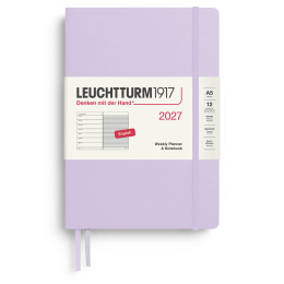 Kalender Weekly Planner & Notebook 2027 A5 Lilac in der Gruppe Papier & Blöcke / Kalender und Terminkalender / 12 Monate Tageskalender bei Pen Store (137513)