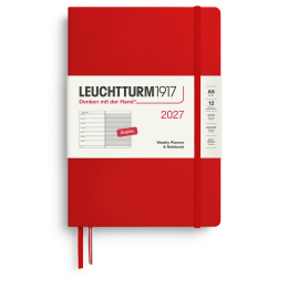 Kalender Weekly Planner & Notebook 2027 A5 Cherry in der Gruppe Papier & Blöcke / Kalender und Terminkalender / 12 Monate Tageskalender bei Pen Store (137516)