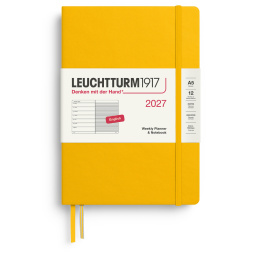 Kalender Weekly Planner & Notebook 2027 A5 Sunflower in der Gruppe Papier & Blöcke / Kalender und Terminkalender / 12 Monate Tageskalender bei Pen Store (137518)