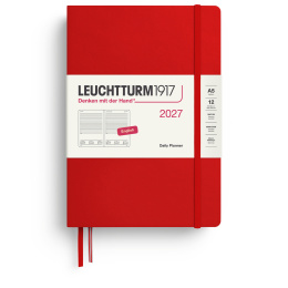 Kalender Daily Planner 2027 A5 Cherry in der Gruppe Papier & Blöcke / Kalender und Terminkalender / 12 Monate Tageskalender bei Pen Store (137528)