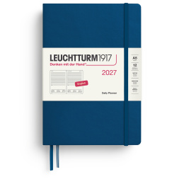 Kalender Daily Planner 2027 A5 Indigo in der Gruppe Papier & Blöcke / Kalender und Terminkalender / 12 Monate Tageskalender bei Pen Store (137532)
