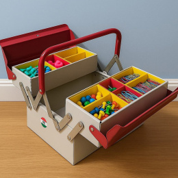 Toolbox Atena Grey/Black in der Gruppe Basteln & Hobby / Organisieren / Aufbewahrungsboxen bei Pen Store (137549)