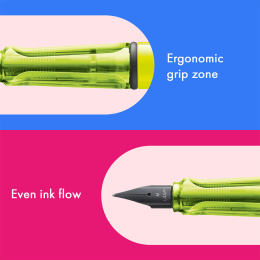 Safari Füllfederhalter Neon Yellow in der Gruppe Stifte / Fine Writing / Füllfederhalter bei Pen Store (137577_r)