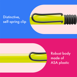 Safari Kugelschreiber Neon Yellow in der Gruppe Stifte / Fine Writing / Kugelschreiber bei Pen Store (137580)