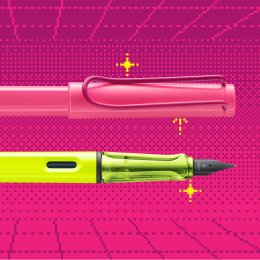 Safari Füllfederhalter Neon Pink in der Gruppe Stifte / Fine Writing / Füllfederhalter bei Pen Store (137583_r)