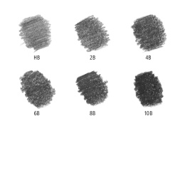 Graphitstifte Mars Lumograph 6er-Set in der Gruppe Künstlerbedarf / Buntstifte und Bleistifte / Grafit- und Bleistifte bei Pen Store (137602)