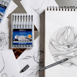Pigment Liner 8er-Set in der Gruppe Stifte / Künstlerstifte / Fineliner bei Pen Store (137608)