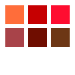 Pigment Arts Brush Pen 6-er Set Red/Brown in der Gruppe Stifte / Künstlerstifte / Pinselstifte bei Pen Store (137617)