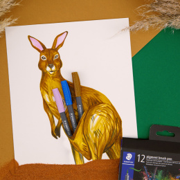 Pigment Arts Brush Pen 12-er Set Pastel in der Gruppe Stifte / Künstlerstifte / Pinselstifte bei Pen Store (137621)