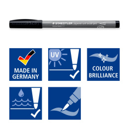 Pigment Arts Soft Brush Pen 6-er Set Grey in der Gruppe Stifte / Künstlerstifte / Pinselstifte bei Pen Store (137626)