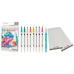 Brush Sign Pen Twin Expressive Set Manga in der Gruppe Stifte / Künstlerstifte / Pinselstifte bei Pen Store (137669)