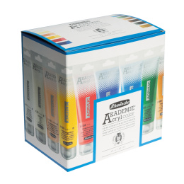 Akademie Acrylfarbe 120 ml 12er-Set in der Gruppe Künstlerbedarf / Künstlerfarben / Acrylfarbe bei Pen Store (137785)