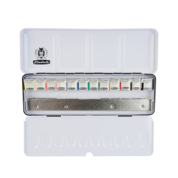 Akademie Aquarell Half Pans 12er-Set + 12 leere in der Gruppe Künstlerbedarf / Künstlerfarben / Aquarell / Aquarellfarbe im Napf bei Pen Store (137801)