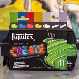 Acrylfarbe Basics Mixed Media Set 5 x 22 ml in der Gruppe Künstlerbedarf / Künstlerfarben / Acrylfarbe bei Pen Store (137827)