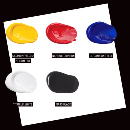 Acrylfarbe Basics 3D Painting 5 x 22 ml in der Gruppe Künstlerbedarf / Künstlerfarben / Acrylfarbe bei Pen Store (137831)