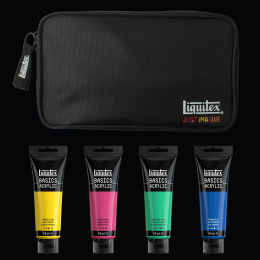 Acrylfarbe Basics Illuminated Brights Set 4 x 118 ml in der Gruppe Künstlerbedarf / Künstlerfarben / Acrylfarbe bei Pen Store (137833)