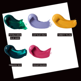 Acrylfarbe Professional Heavy Body Gem Theory Set 5 x 22 ml in der Gruppe Künstlerbedarf / Künstlerfarben / Acrylfarbe bei Pen Store (137834)