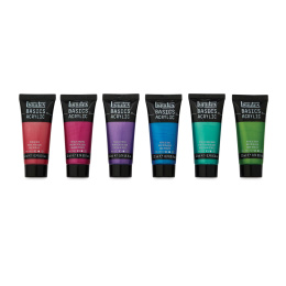Acrylfarbe Basics Metallic Set 6x22 ml in der Gruppe Künstlerbedarf / Künstlerfarben / Acrylfarbe bei Pen Store (137836)
