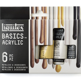Acrylfarbe Metallic & Iridescent Set Tubes 6x22 ml in der Gruppe Künstlerbedarf / Künstlerfarben / Acrylfarbe bei Pen Store (137840)