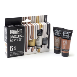 Acrylfarbe Metallic & Iridescent Set Tubes 6x22 ml in der Gruppe Künstlerbedarf / Künstlerfarben / Acrylfarbe bei Pen Store (137840)