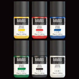 Gouachefarbe Primaries Set 6x59 ml in der Gruppe Künstlerbedarf / Künstlerfarben / Gouache bei Pen Store (137843)
