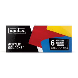 Gouachefarben Primaries Set 6x22 ml in der Gruppe Künstlerbedarf / Künstlerfarben / Gouache bei Pen Store (137844)