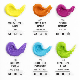 Acrylfarbe Heavy Body Vibrant Set 6x22 ml in der Gruppe Künstlerbedarf / Künstlerfarben / Acrylfarbe bei Pen Store (137846)