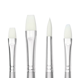 Synthetikpinsel Acryl Long Handle 4er-Set in der Gruppe Künstlerbedarf / Pinsel / Synthetische Pinsel bei Pen Store (137851)