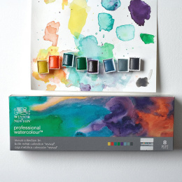 Professional Aquarellfarbe 1/2 Näpfchen Revival 8er-Set + 16 leere Näpfchen in der Gruppe Künstlerbedarf / Künstlerfarben / Aquarell / Aquarellfarbe im Napf bei Pen Store (137998)