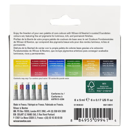 Professional Aquarellfarbe Tuben 5 ml Foundation 6er-Set in der Gruppe Künstlerbedarf / Künstlerfarben / Aquarell / Aquarellfarbe in der Tube bei Pen Store (138000)