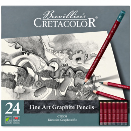 Cleos Fine Art Graphite 24er-Set in der Gruppe Künstlerbedarf / Buntstifte und Bleistifte / Grafit- und Bleistifte bei Pen Store (138023)