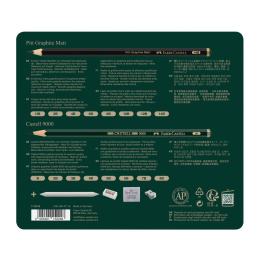 Bleistift-Set Pitt Graphite Matt + Castell 9000 20-teilig in der Gruppe Künstlerbedarf / Buntstifte und Bleistifte / Grafit- und Bleistifte bei Pen Store (138032)