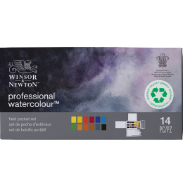 Professional Aquarellfarbe 1/2 Näpfchen Field Box 12er-Set in der Gruppe Künstlerbedarf / Künstlerfarben / Aquarell / Aquarellfarbe im Napf bei Pen Store (138038)