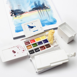 Professional Aquarellfarbe 1/2 Näpfchen Field Box 12er-Set in der Gruppe Künstlerbedarf / Künstlerfarben / Aquarell / Aquarellfarbe im Napf bei Pen Store (138038)