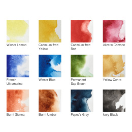 Professional Aquarellfarbe 1/2 Näpfchen Field Box 12er-Set in der Gruppe Künstlerbedarf / Künstlerfarben / Aquarell / Aquarellfarbe im Napf bei Pen Store (138038)