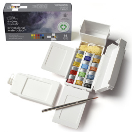 Professional Aquarellfarbe 1/2 Näpfchen Field Box 12er-Set in der Gruppe Künstlerbedarf / Künstlerfarben / Aquarell / Aquarellfarbe im Napf bei Pen Store (138038)