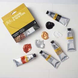 Galeria Acrylfarbe 5x60ml Metallic set in der Gruppe Künstlerbedarf / Künstlerfarben / Acrylfarbe bei Pen Store (138040)