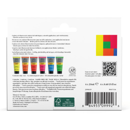 Galeria Acrylfarbe 6x20ml Fluo set in der Gruppe Künstlerbedarf / Künstlerfarben / Acrylfarbe bei Pen Store (138042)