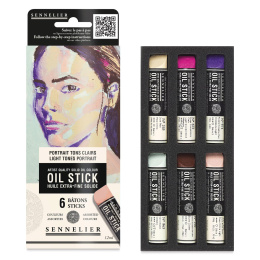 Oil Stick Mini 6er-Set Light tones Portrait in der Gruppe Künstlerbedarf / Buntstifte und Bleistifte / Ölkreiden bei Pen Store (138057)