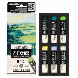Oil Stick Mini 6er-Set Stylish landscape in der Gruppe Künstlerbedarf / Buntstifte und Bleistifte / Ölkreiden bei Pen Store (138061)