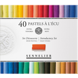 Softpastell 1/2 à l'écu 40er-Set in der Gruppe Künstlerbedarf / Buntstifte und Bleistifte / Pastellkreiden bei Pen Store (138070)