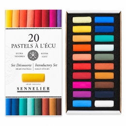 Softpastell 1/2 à l'écu 20er-Set in der Gruppe Künstlerbedarf / Buntstifte und Bleistifte / Pastellkreiden bei Pen Store (138071)