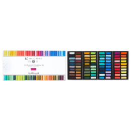 Softpastell 1/2 à l'écu 80er-Set in der Gruppe Künstlerbedarf / Buntstifte und Bleistifte / Pastellkreiden bei Pen Store (138072)