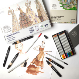 Mixed Media Fashion Set 19-teilig in der Gruppe Stifte / Künstlerstifte / Marker bei Pen Store (138078)